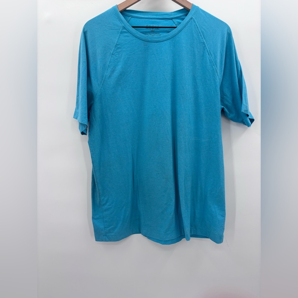 RHONE Men’s Performance Short Sleeve Tee Large In Turquoise Blue